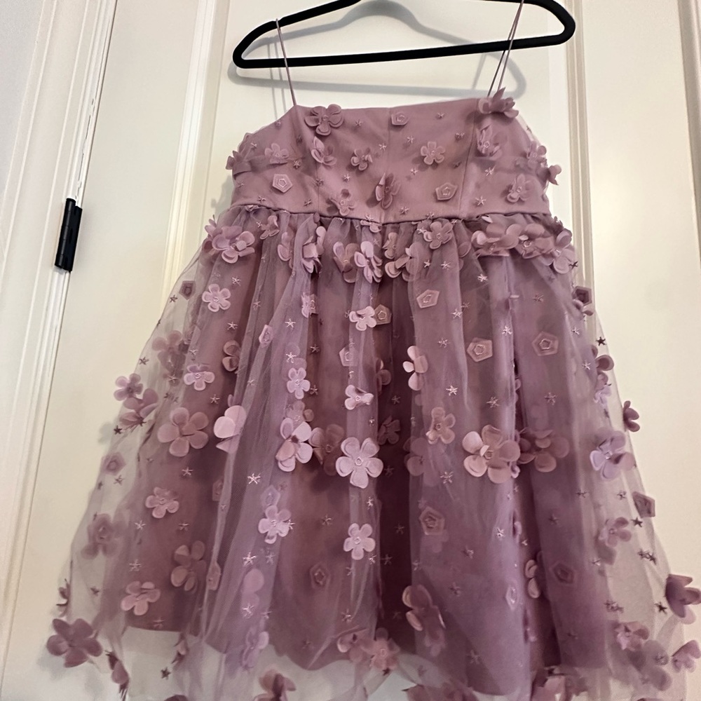 Trixxi Lavender Floral Formal Dress
